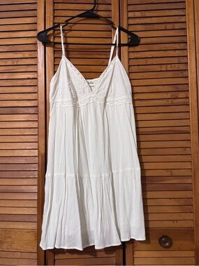 White Lace-Trim Sundress
